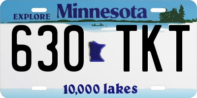 MN license plate 630TKT