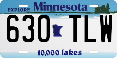 MN license plate 630TLW