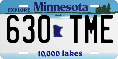 MN license plate 630TME