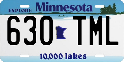 MN license plate 630TML
