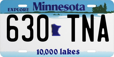 MN license plate 630TNA