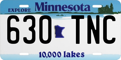 MN license plate 630TNC
