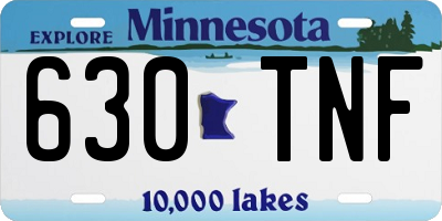 MN license plate 630TNF