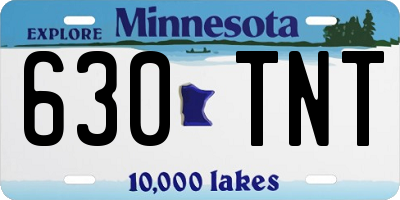 MN license plate 630TNT