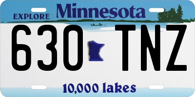 MN license plate 630TNZ