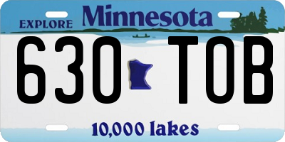 MN license plate 630TOB