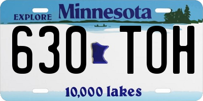 MN license plate 630TOH