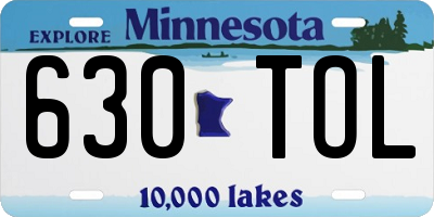 MN license plate 630TOL