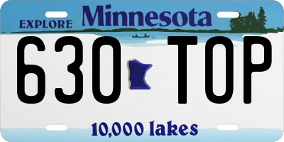 MN license plate 630TOP