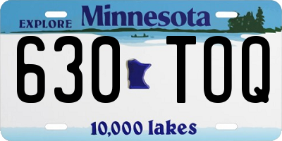 MN license plate 630TOQ