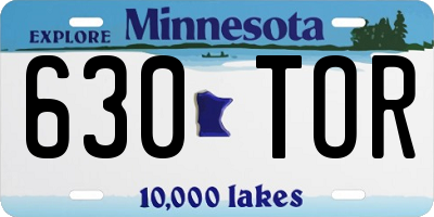 MN license plate 630TOR
