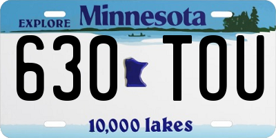 MN license plate 630TOU