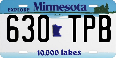 MN license plate 630TPB