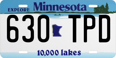 MN license plate 630TPD