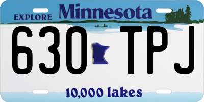 MN license plate 630TPJ