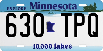 MN license plate 630TPQ