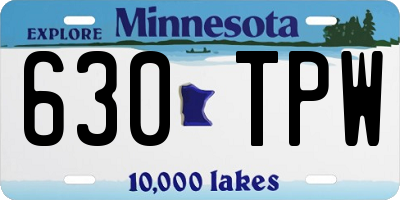 MN license plate 630TPW