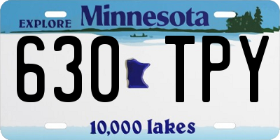 MN license plate 630TPY