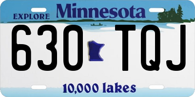 MN license plate 630TQJ