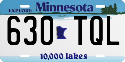 MN license plate 630TQL
