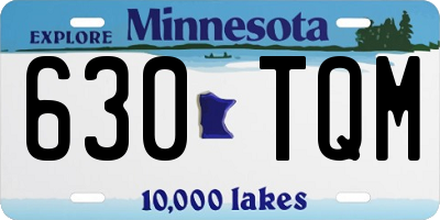 MN license plate 630TQM