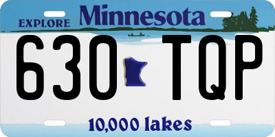 MN license plate 630TQP