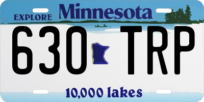 MN license plate 630TRP