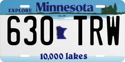 MN license plate 630TRW