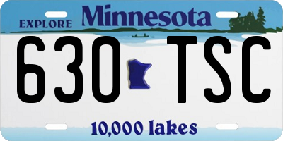 MN license plate 630TSC