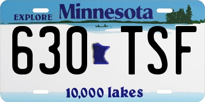 MN license plate 630TSF