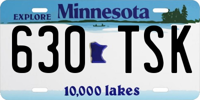 MN license plate 630TSK