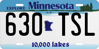 MN license plate 630TSL