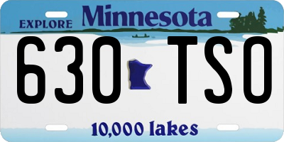 MN license plate 630TSO