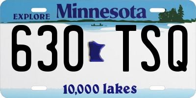 MN license plate 630TSQ