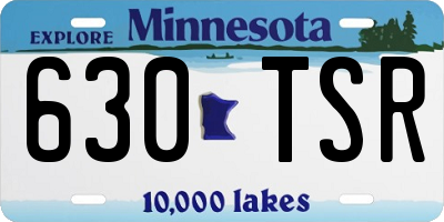 MN license plate 630TSR