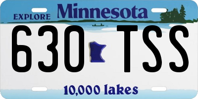 MN license plate 630TSS