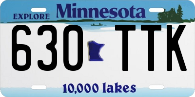 MN license plate 630TTK