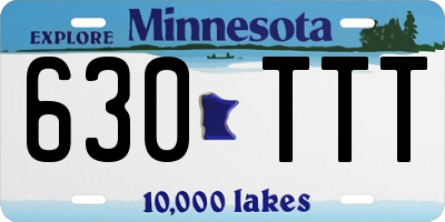 MN license plate 630TTT