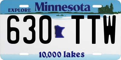 MN license plate 630TTW