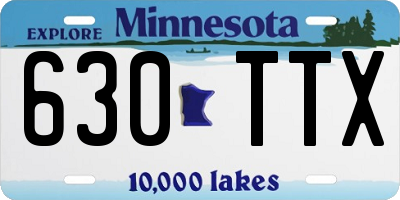 MN license plate 630TTX