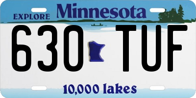 MN license plate 630TUF