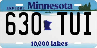 MN license plate 630TUI