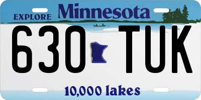 MN license plate 630TUK