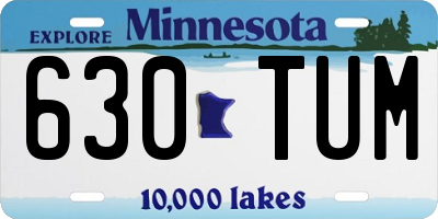 MN license plate 630TUM