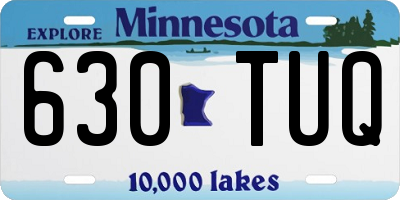 MN license plate 630TUQ