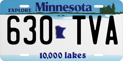MN license plate 630TVA