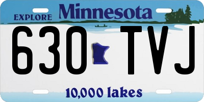 MN license plate 630TVJ