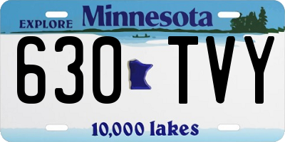 MN license plate 630TVY