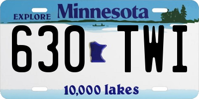 MN license plate 630TWI