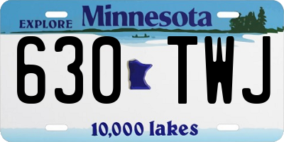 MN license plate 630TWJ